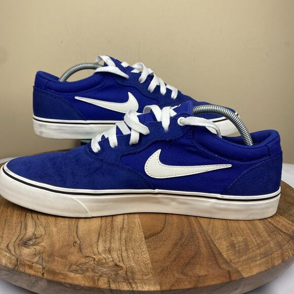 Nike Sb Chron 2 Deep Royal Blue Mens Blue And White Size 11.5 Low Top Shoes - Picture 6 of 9